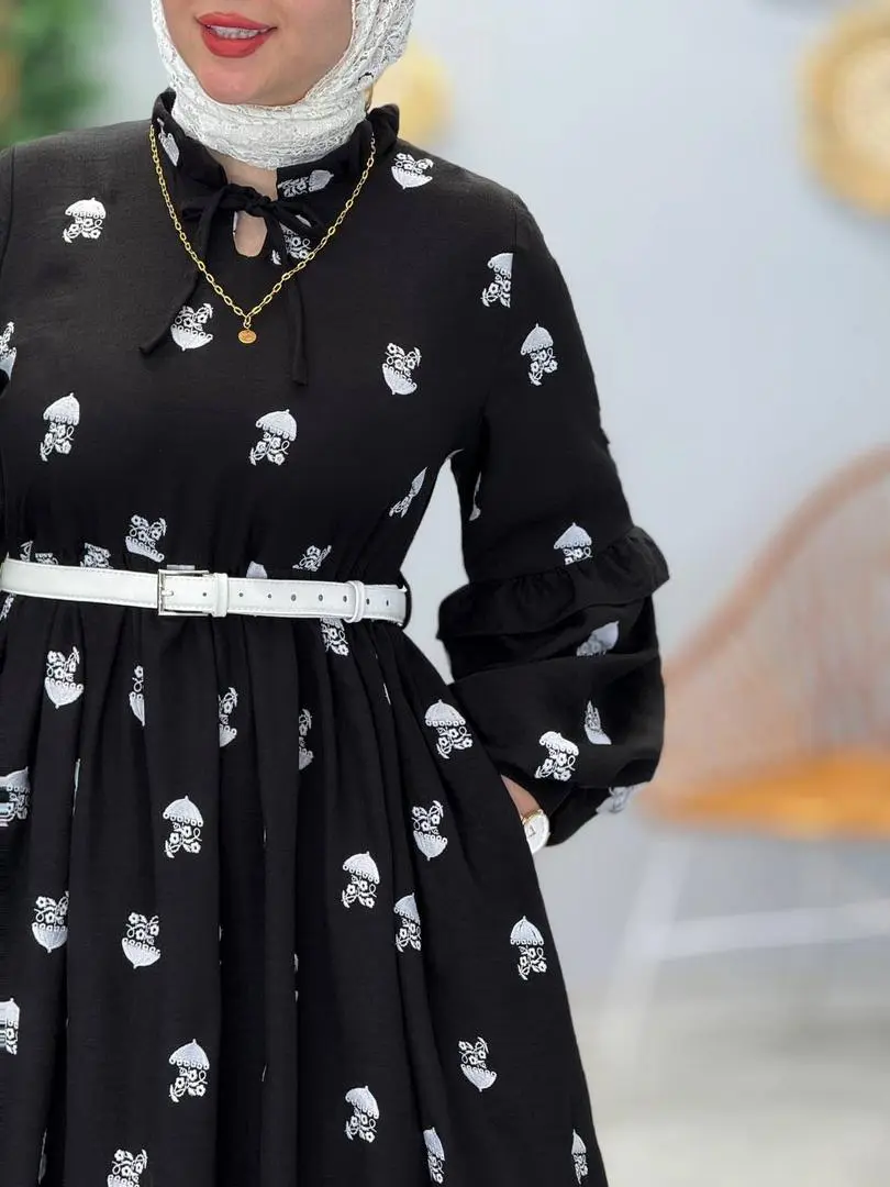 3471- پیراهن گلدوزی روژین